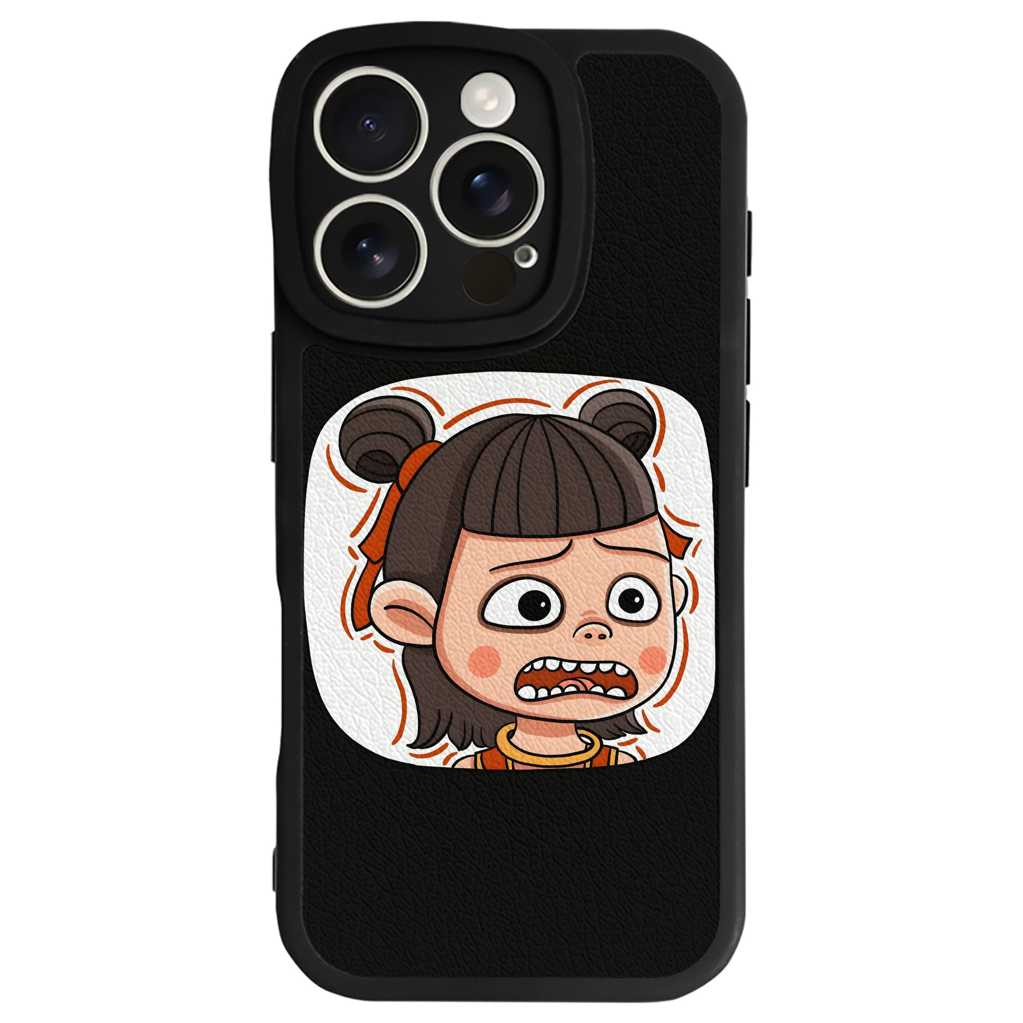 （画像用） Ne Zha 2 ナタ 魔童の大暴れ 【iPhone 16シリーズ対応】シリコンスマホケース（レザー調） 材質：シリコン